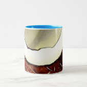 Abstracte kokosnoot Collectie Tweekleurige Koffiemok (Center)