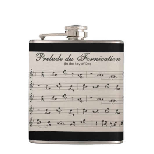 Abstracte kolf verpakt in vinyl heupfles (Voorkant)