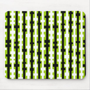 Abstracte kolommen - Zwart en wit op Martiaans gro Muismat