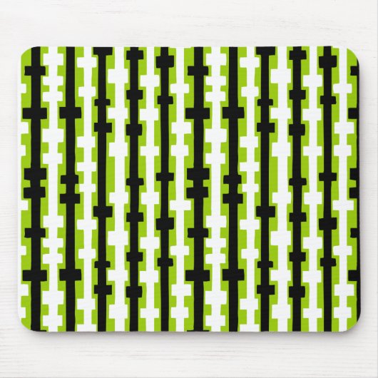 Abstracte kolommen - Zwart en wit op Martiaans gro Muismat (Voorkant)