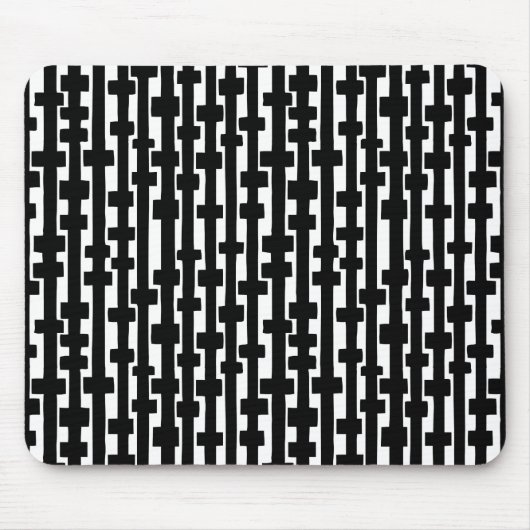 Abstracte kolommen - Zwart op wit Muismat (Voorkant)