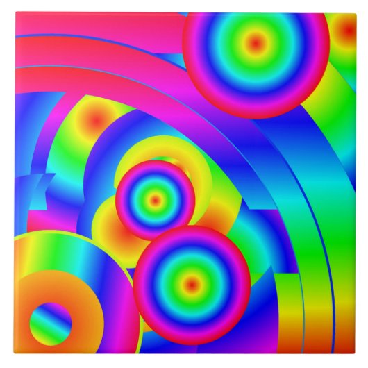 Abstracte komeet tegeltje (Voorkant)