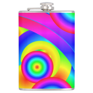 Abstracte komeet vinyl omwikkelde fles heupfles