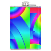 Abstracte komeet vinyl omwikkelde fles heupfles (Achterkant)