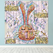 Abstracte konijn canvas afdruk (Insitu (Houten vloer))