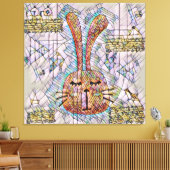 Abstracte konijn canvas afdruk (Insitu (Woonkamer))