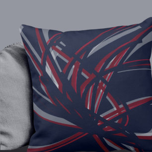 Abstracte konijnen van Navy Blue en Burgundy Artis Kussen