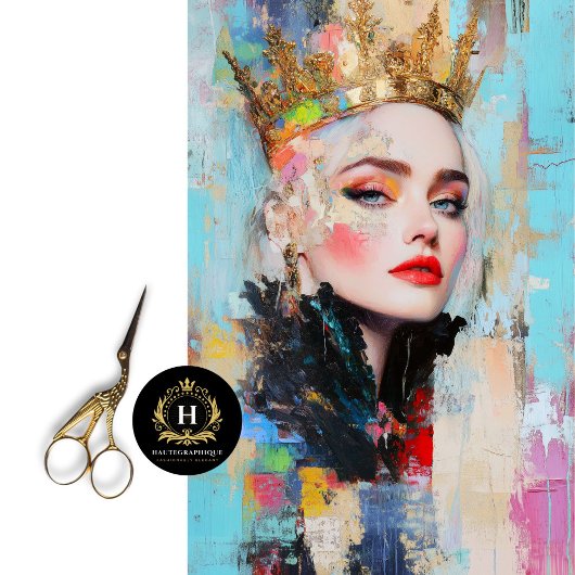 Abstracte Koningin decoupage Tissuepapier