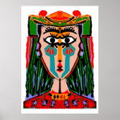 Abstracte koningin van Kaart Poster (Voorkant)