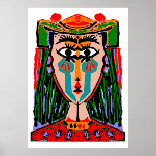 Abstracte koningin van Kaart Poster