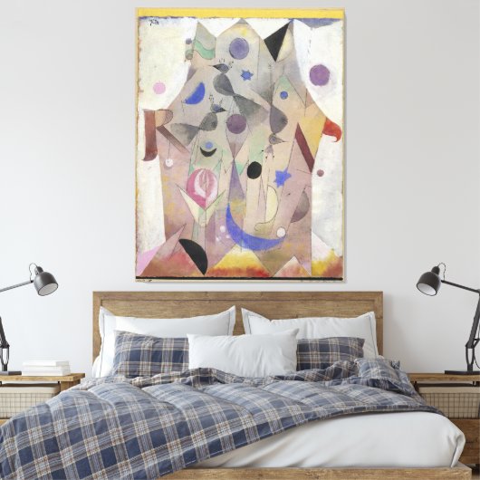 Abstracte Kop, Mysterie Canvas Print (Insitu (Slaapkamer))