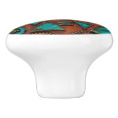 Abstracte Koper- en Metaalvormen Keramische Knop (Zijkant)