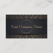 Abstracte koperbladeren - houtskool visitekaartje (Voorkant)