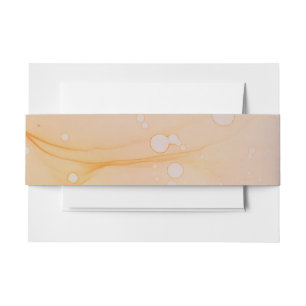 Abstracte koraal bruiloft uitnodiging buik band uitnodigingen wikkel