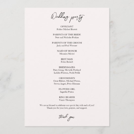 Abstracte Koraal Waterverf Handgeschilderd Programmakaart (Achterkant)