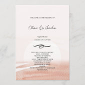 Abstracte Koraal Waterverf Handgeschilderd Programmakaart (Voorkant)