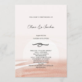 Abstracte Koraal Waterverf Handgeschilderd Programmakaart