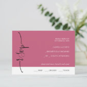 Abstracte Koraal Waterverf Handgeschilderd RSVP Kaartje (Staand voorkant)