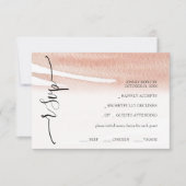 Abstracte Koraal Waterverf Handgeschilderd RSVP Kaartje (Voorkant)