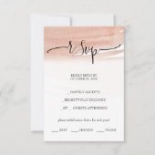 Abstracte Koraal Waterverf Handgeschilderd RSVP Kaartje (Voorkant)