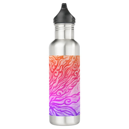Abstracte koraalduivel waterfles  (Rechts)