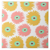 Abstracte koraalgeel tegeltje (Voorkant)