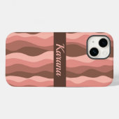 Abstracte koraalgolven Case-Mate iPhone case (Achterkant (horizontaal))