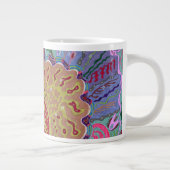 abstracte koraalkunst grote koffiekop (Rechts)