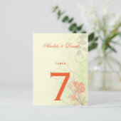 Abstracte koraalriemen voor Limoen Briefkaart (Staand voorkant)