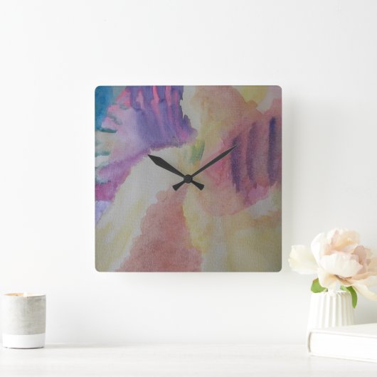 Abstracte koraalrif-klok vierkante klok (Huis)