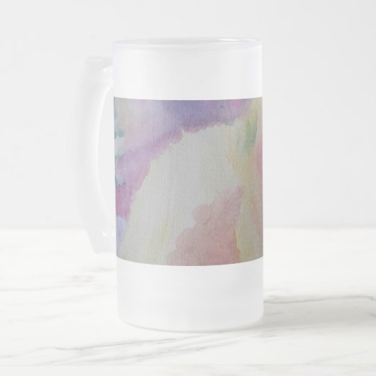 Abstracte koraalrif matglas bierpul (Voorkant links)