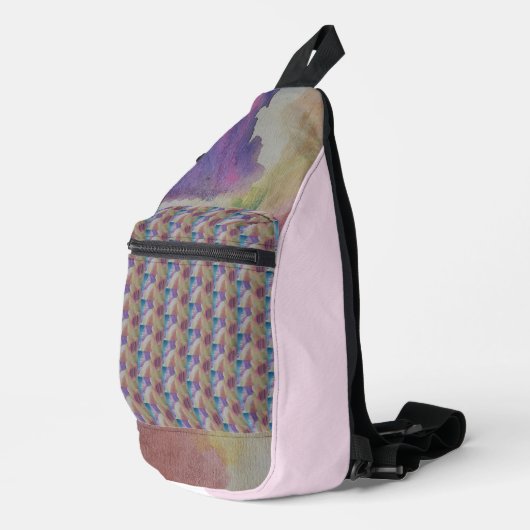 Abstracte koraalrif sling bag (Rechterhoek)