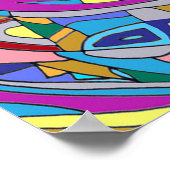 Abstracte Koraalzee Poster (Hoek)