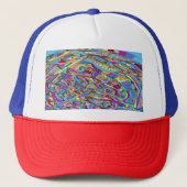 Abstracte Koraalzee Trucker Hoed Pet (Voorkant)