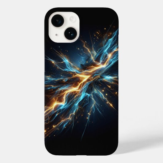 Abstracte Kosmische Bliksemschicht - Elektrisch Bl Case-Mate iPhone Case (Achterkant)
