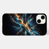 Abstracte Kosmische Bliksemschicht - Elektrisch Bl Case-Mate iPhone Case (Achterkant (horizontaal))