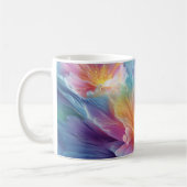 Abstracte kosmische bloemexplosie in pastel koffiemok (Links)
