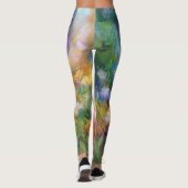Abstracte kosmische bloemexplosie in pasteltinten leggings (Achterkant)