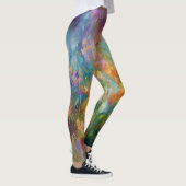 Abstracte kosmische bloemexplosie in pasteltinten leggings (Rechts)