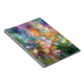 Abstracte kosmische bloemexplosie in pasteltinten notitieboek (Rechterzijde)