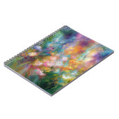 Abstracte kosmische bloemexplosie in pasteltinten notitieboek (Linkerzijde)