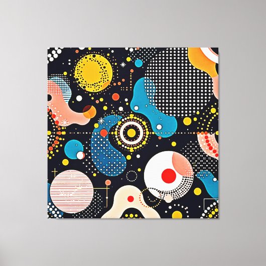 Abstracte kosmische dans canvas afdruk (Voorkant)