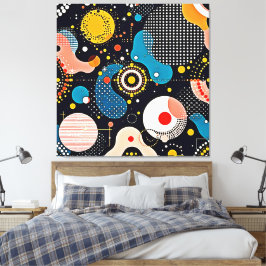 Abstracte kosmische dans canvas afdruk