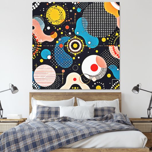 Abstracte kosmische dans canvas afdruk (Insitu (Slaapkamer))