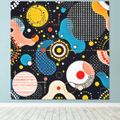 Abstracte kosmische dans canvas afdruk (Insitu (Houten vloer))