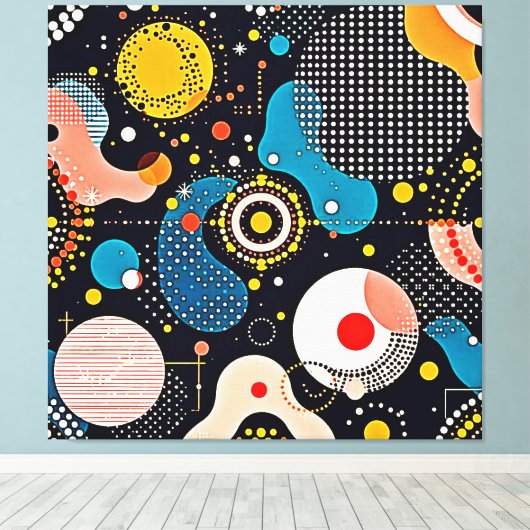 Abstracte kosmische dans canvas afdruk (Insitu (Houten vloer))