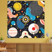 Abstracte kosmische dans canvas afdruk (Insitu (Woonkamer))