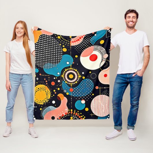 Abstracte kosmische dans fleece deken (In situ)