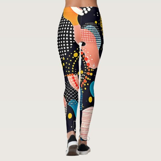 Abstracte kosmische dans leggings (Achterkant)