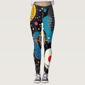Abstracte kosmische dans leggings (Voorkant)
